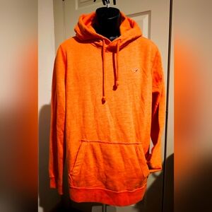 Hollister Men's Pullover Hoodie Sweatshirt Orange Size XL